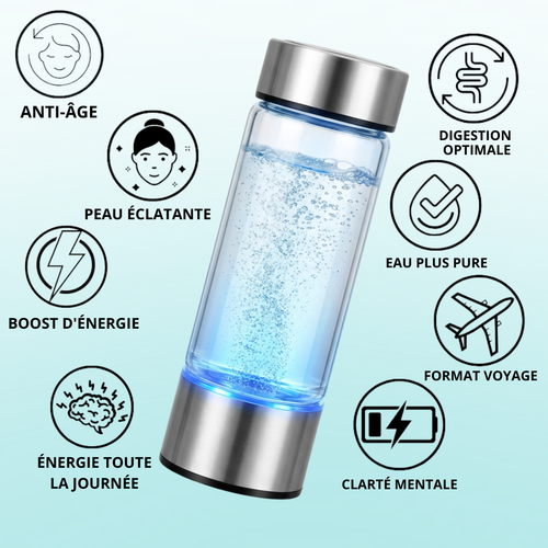 La bouteille d'eau hydrogénée nouvelle génération « VitaFlow 2.0 » — Validée par des professionnels de santé
